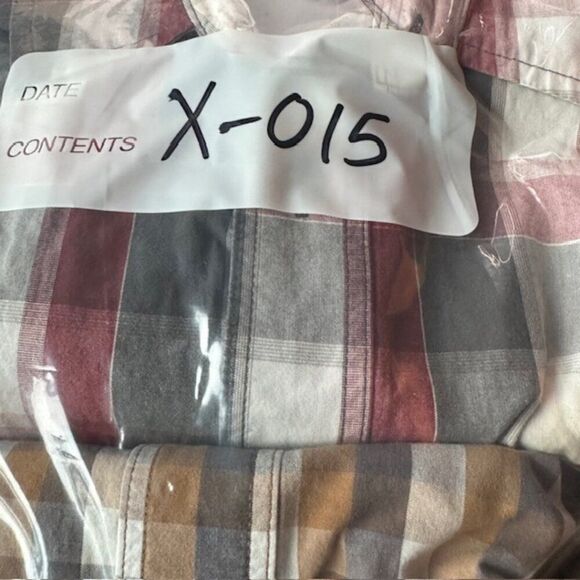 Carhartt Golden Brown / Gray / White 2XL Plaid SS Button Down Shirt - Picture 5 of 5